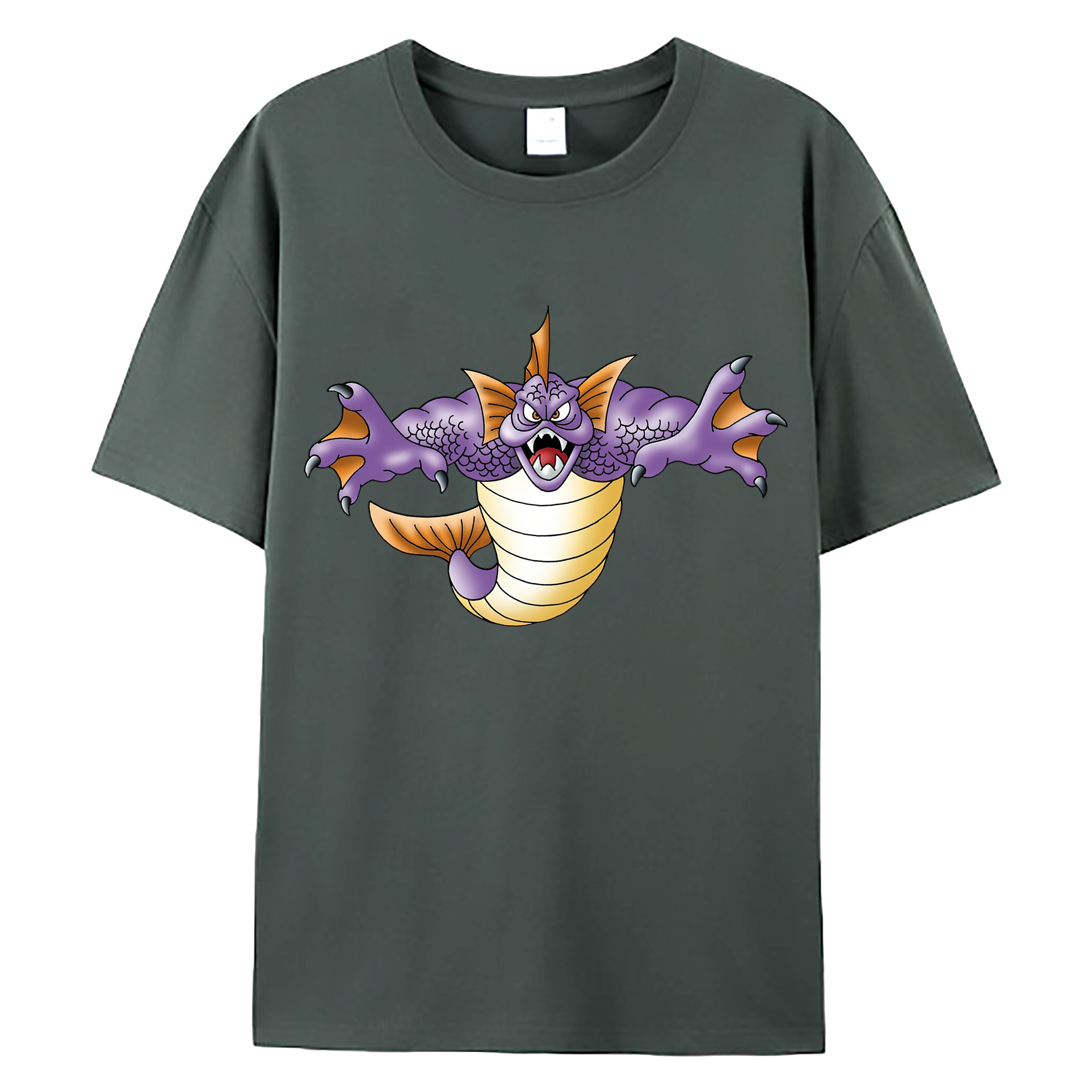 （画像用） ドラゴンクエスト Doragon Kuesuto Dragon Quest 綿100％ メンズ半袖Tシャツ｜肌触りやわらか＆通気性